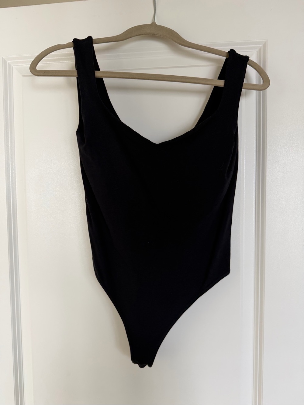 Free People Black Scoop Neck Bodysuit